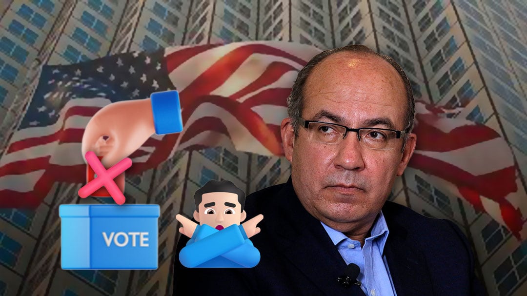 Felipe Calderón afirma desde Estados Unidos que ya no habrá elecciones libres en México