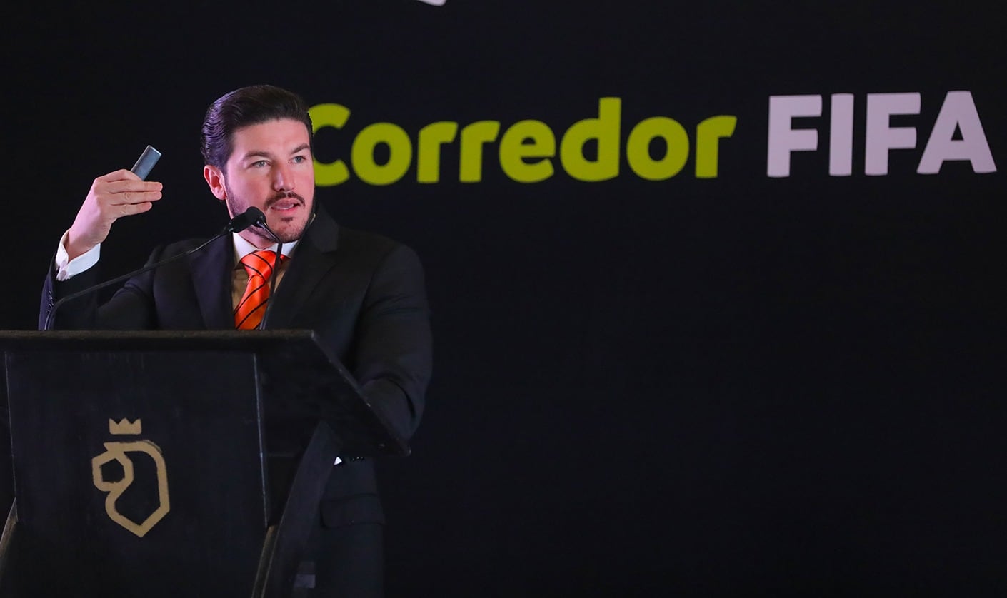 Samuel García presenta corredor FIFA de Nuevo León
