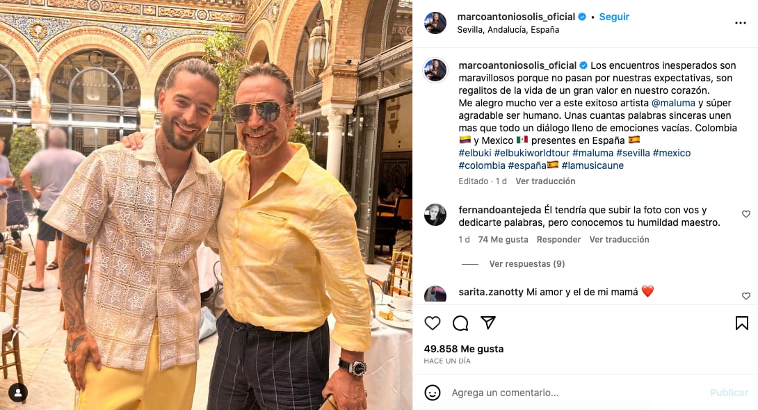 Maluma y Marco Antonio Solís