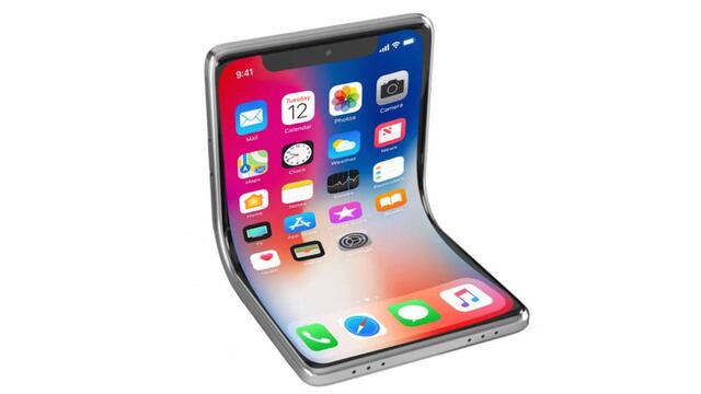 Concepto de un iPhone plegable.