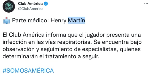 Parte médico de Henry Martín