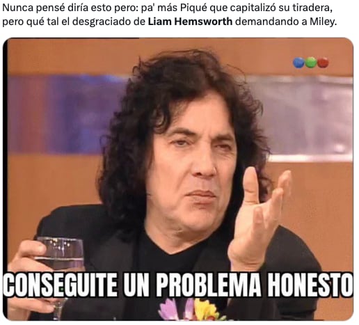 Memes destrozan a Liam Hemsworth por supuestamente demandar a Miley Cyrus