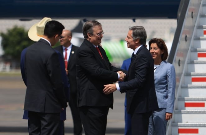 Marcelo Ebrard recibe a Antony Blinken