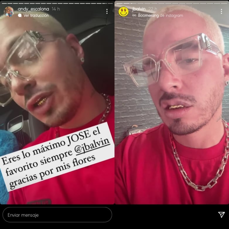J Balvin felicita a Andrea Escalona por su cumpleaños.