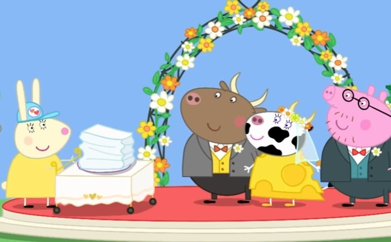 Peppa Pig en la boda del Señor Toribio y Señora Vaca
