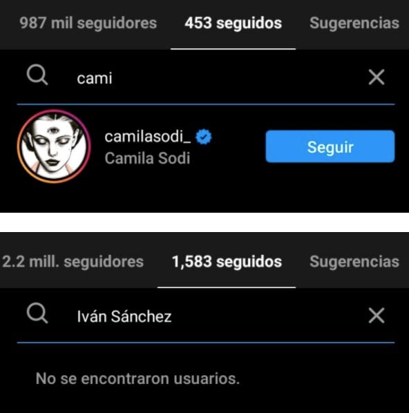 Camila Sodi da unfollow a Iván Sánchez