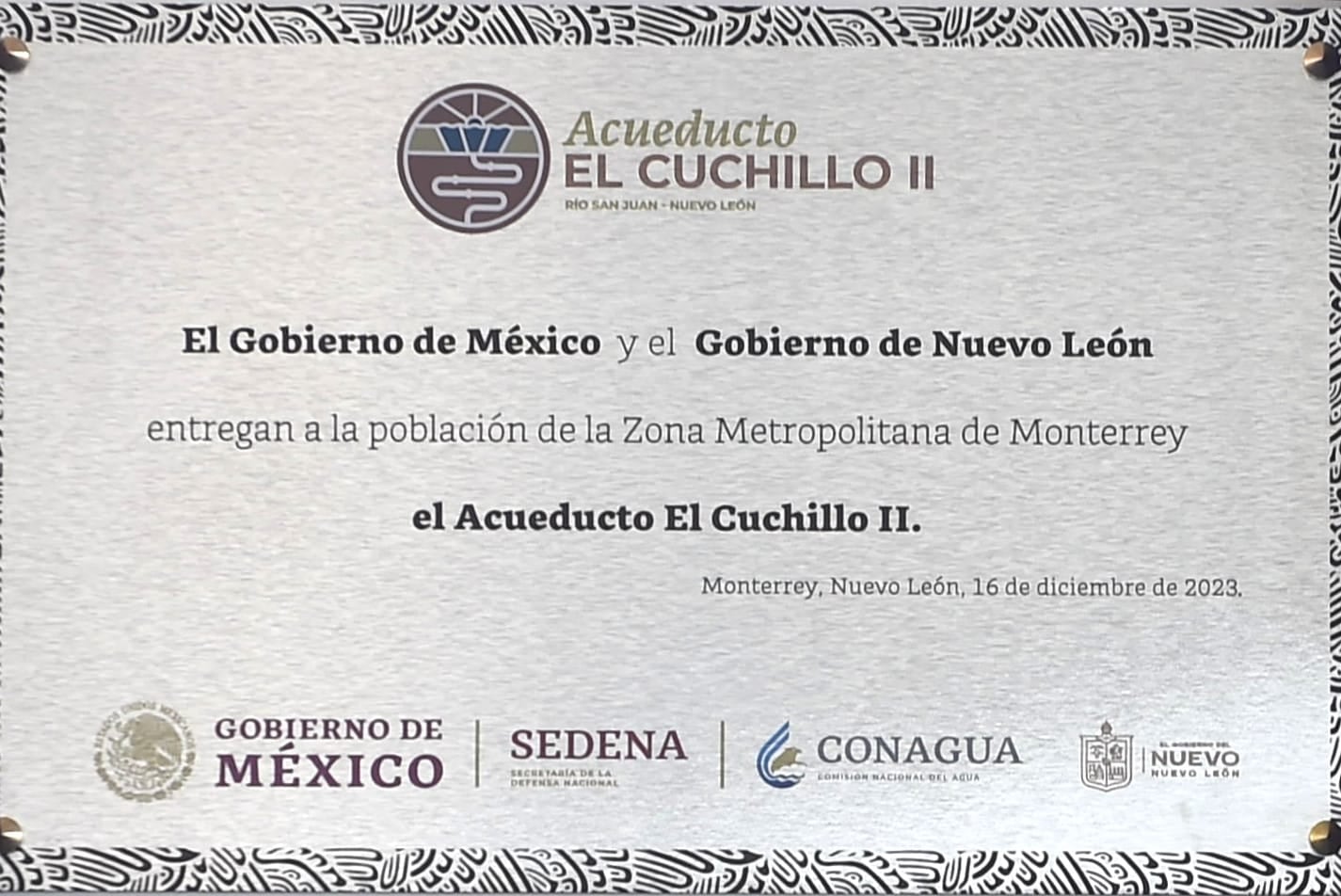 AMLO y Samuel García inauguran Acueducto El Cuchillo II