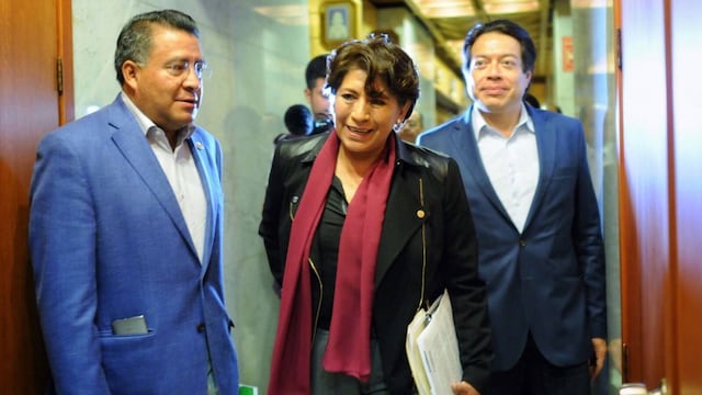 Horacio Duarte (izq.) y Delfina Gómez