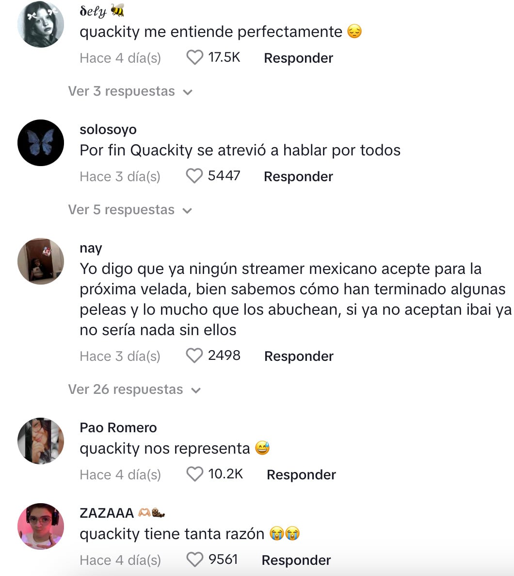 Usuarios están de acuerdo con Quackity sobre La Velada del Año