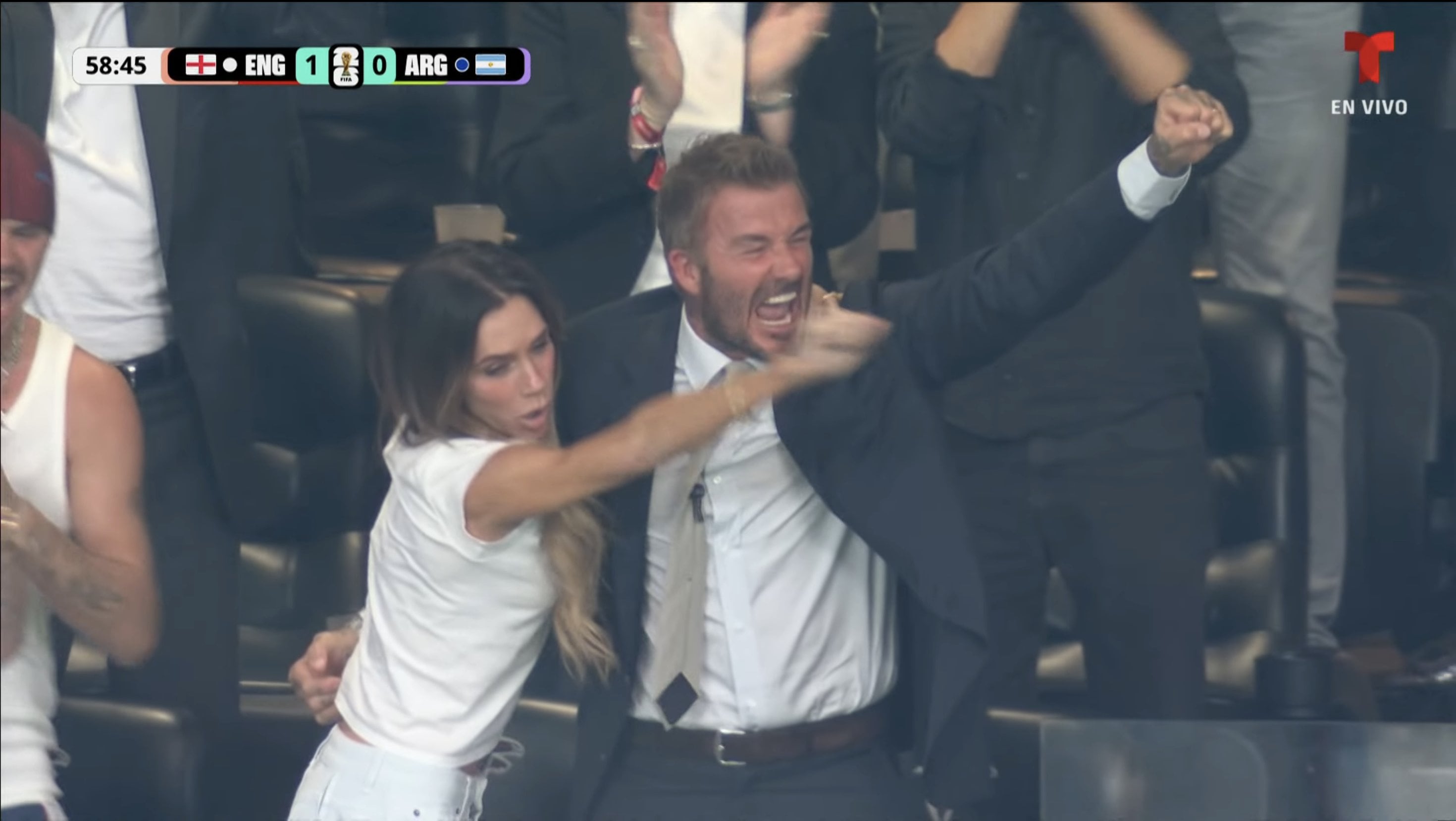David Beckham celebró como suyo el gol de Gordon en Inglaterra vs Argentina