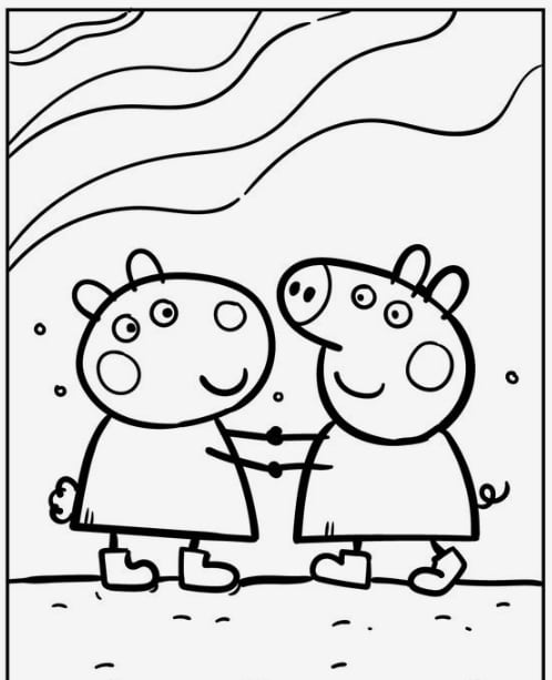 Dibujos de Peppa Pig San Valentín