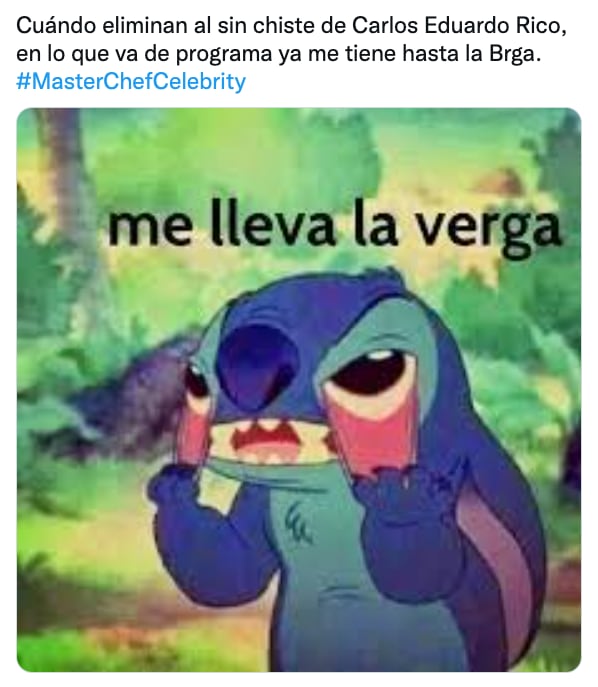 Meme de Carlos Eduardo Rico en MasterChef Celebrity