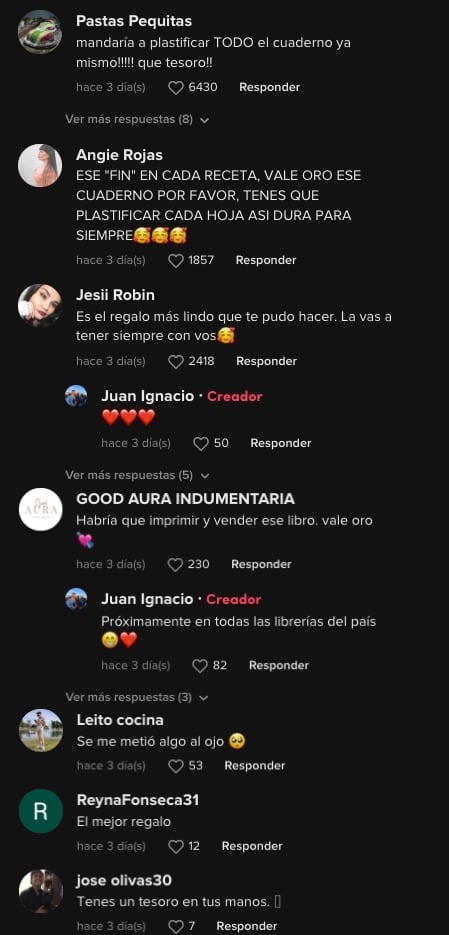 Usuarios de TikTok lloran con el recetario que escribió esta abuela para su nieto