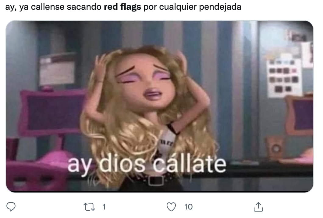 Memes sobre el emoji de red flag