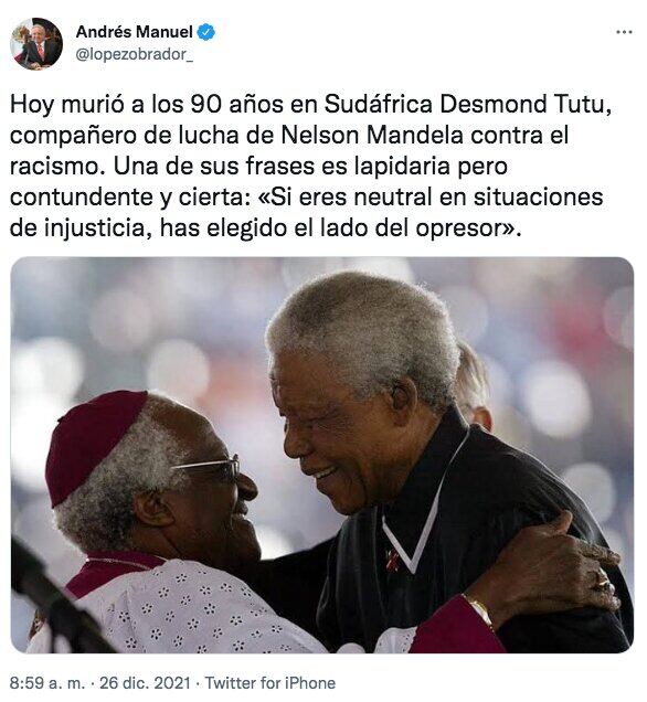Tuit de AMLO