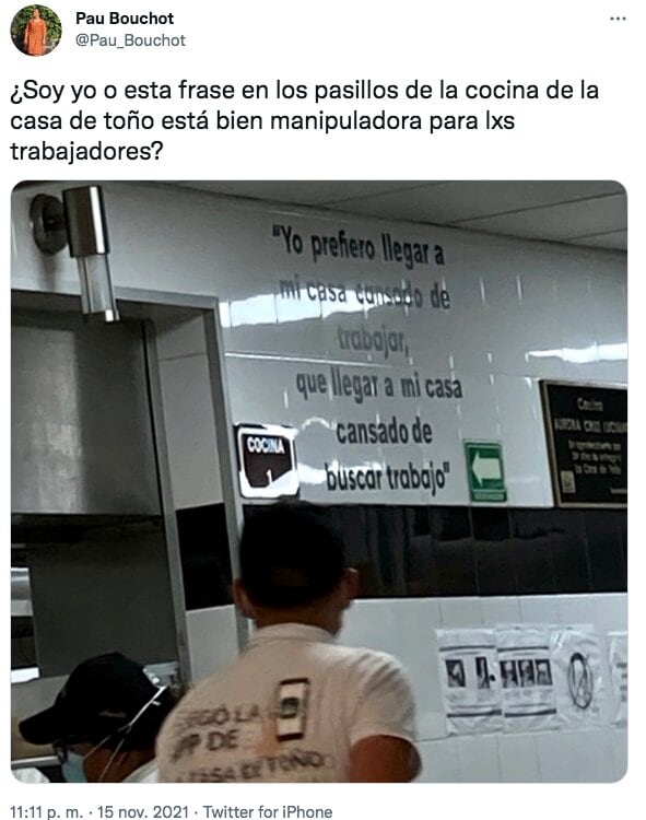 Tuit sobre La Casa de Toño