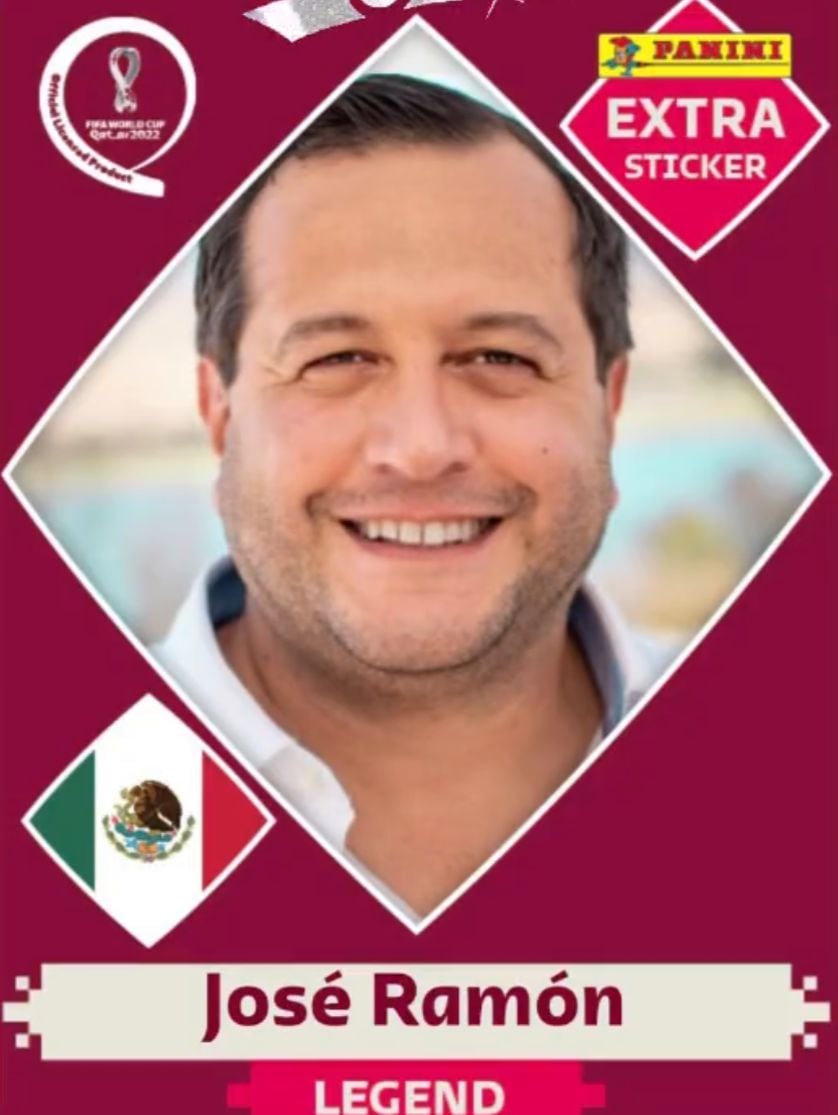 José Ramón López Beltrán como estampa del álbum Panini