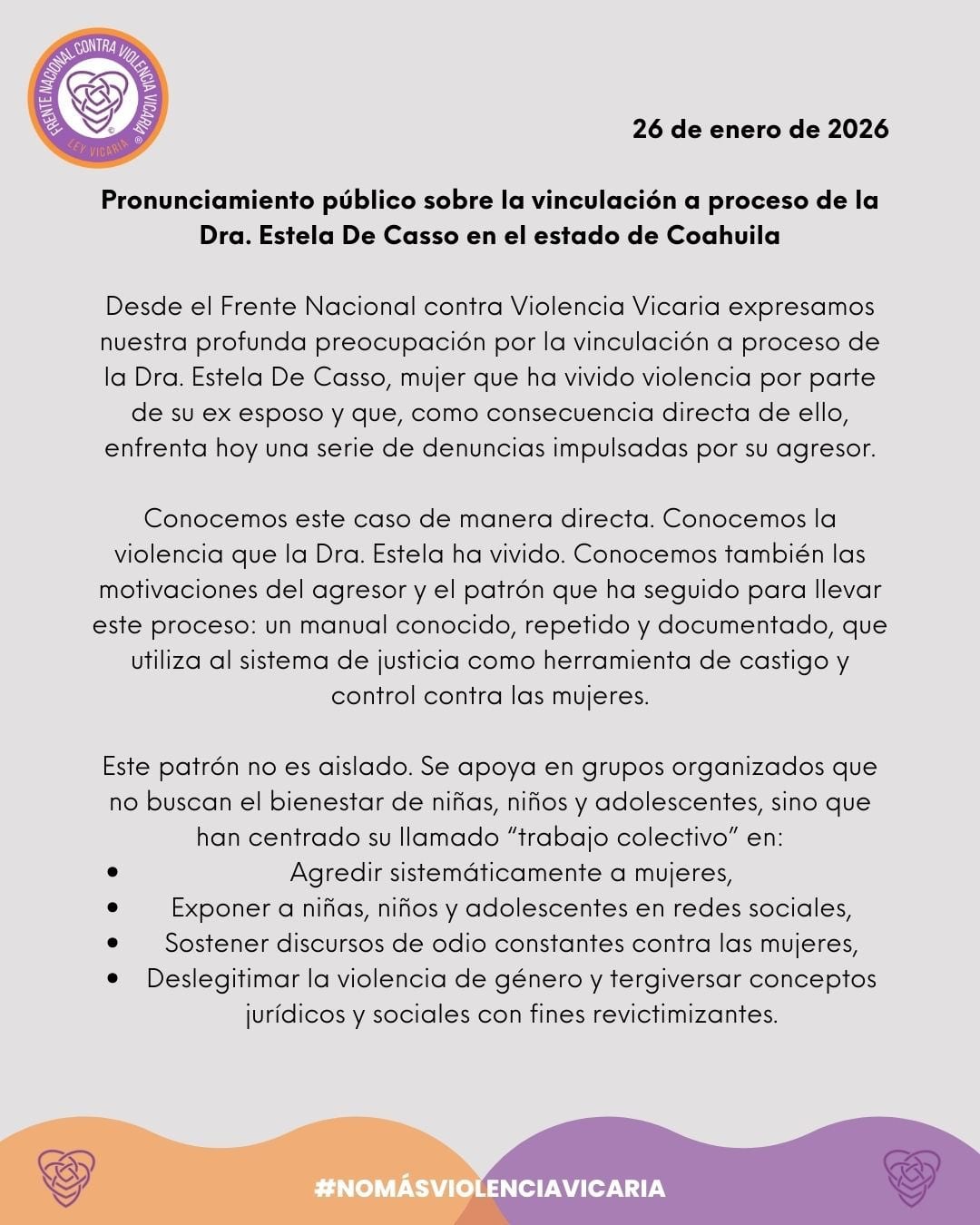 Caso de violencia vicaria en Coahuila