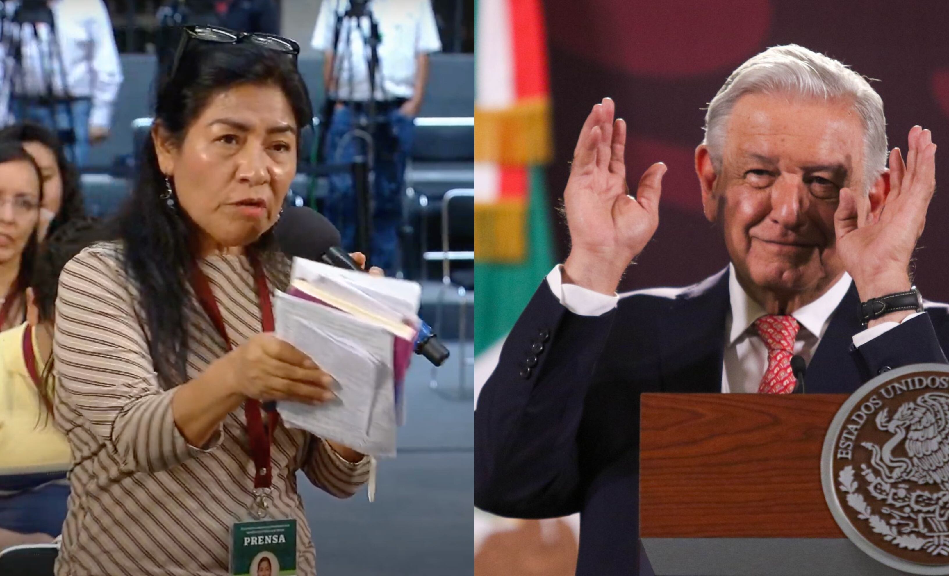 AMLO y la periodista Reyna Haydee Ramírez pelean en La Mañanera