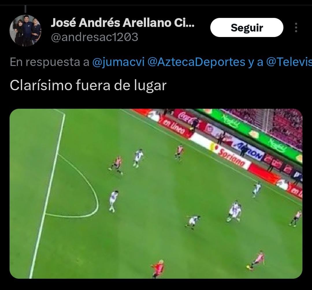 Comentario sobre el gol de Chicharito.