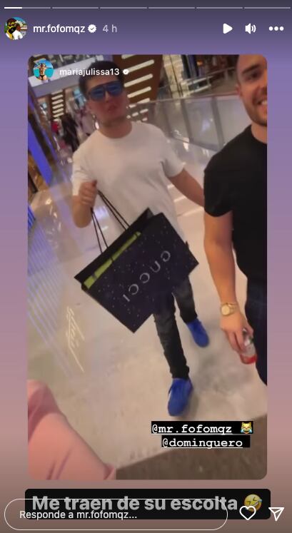 Fofo Márquez como escolta personal de sus amigos en Dubai