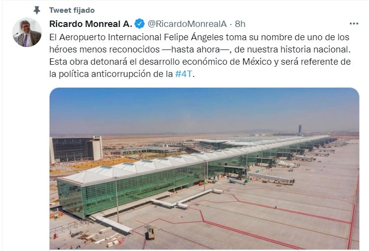 Tuit de Ricardo Monreal