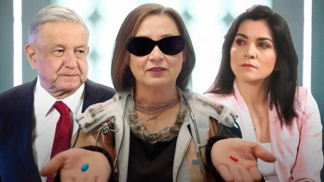 Xóchitl Gálvez, AMLO y Elizabeth Vilchis
