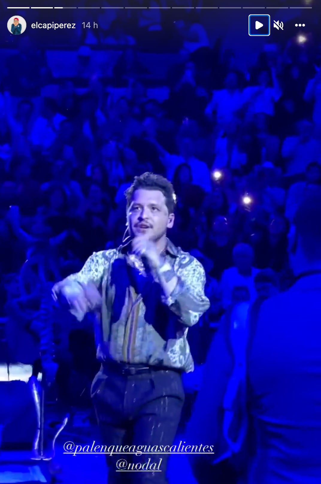 El Capi Pérez acudió al concierto de Christian Nodal