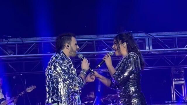 Daniela Luján y Martín Ricca en el tour 2000s X Siempre
