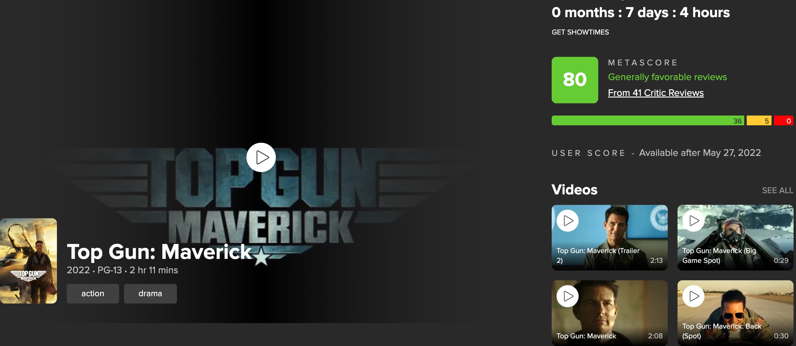 Top Gun: Maverick Metacritic