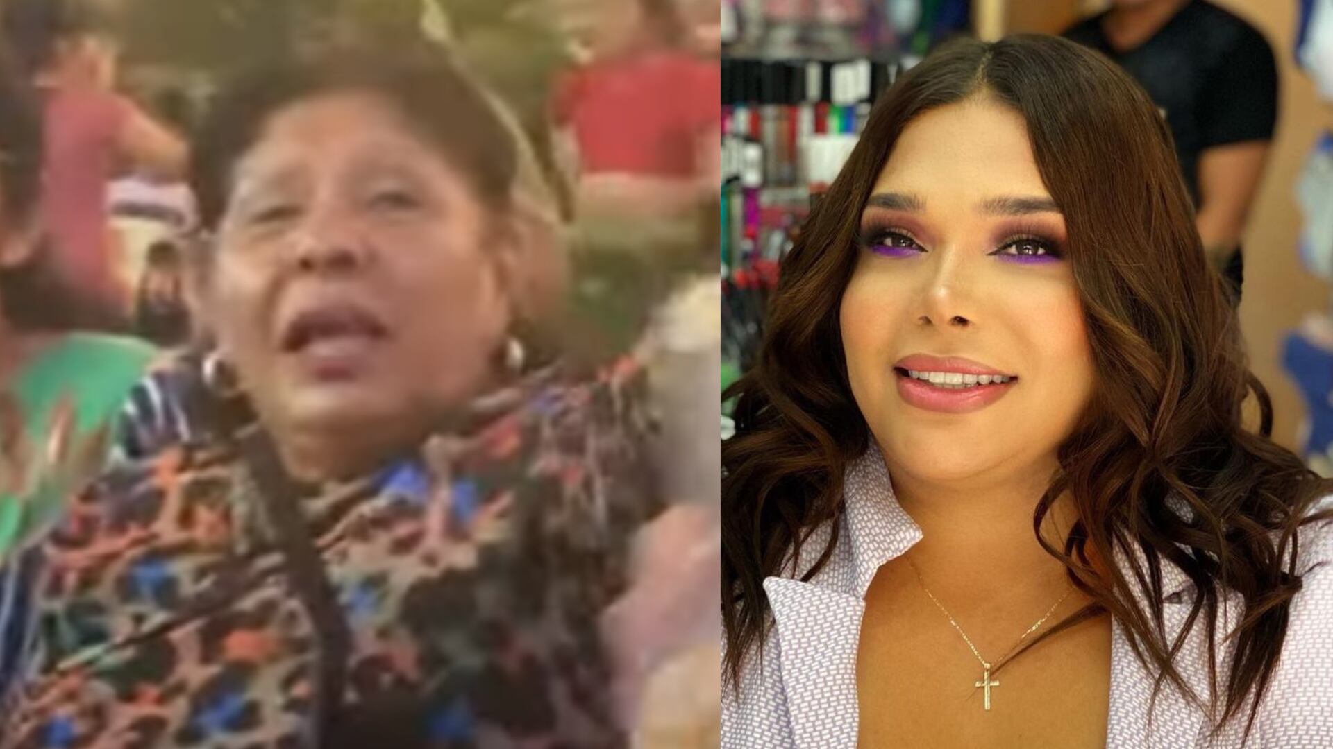 Evelin Hernández del clan de Las Perdidas y su mamá.