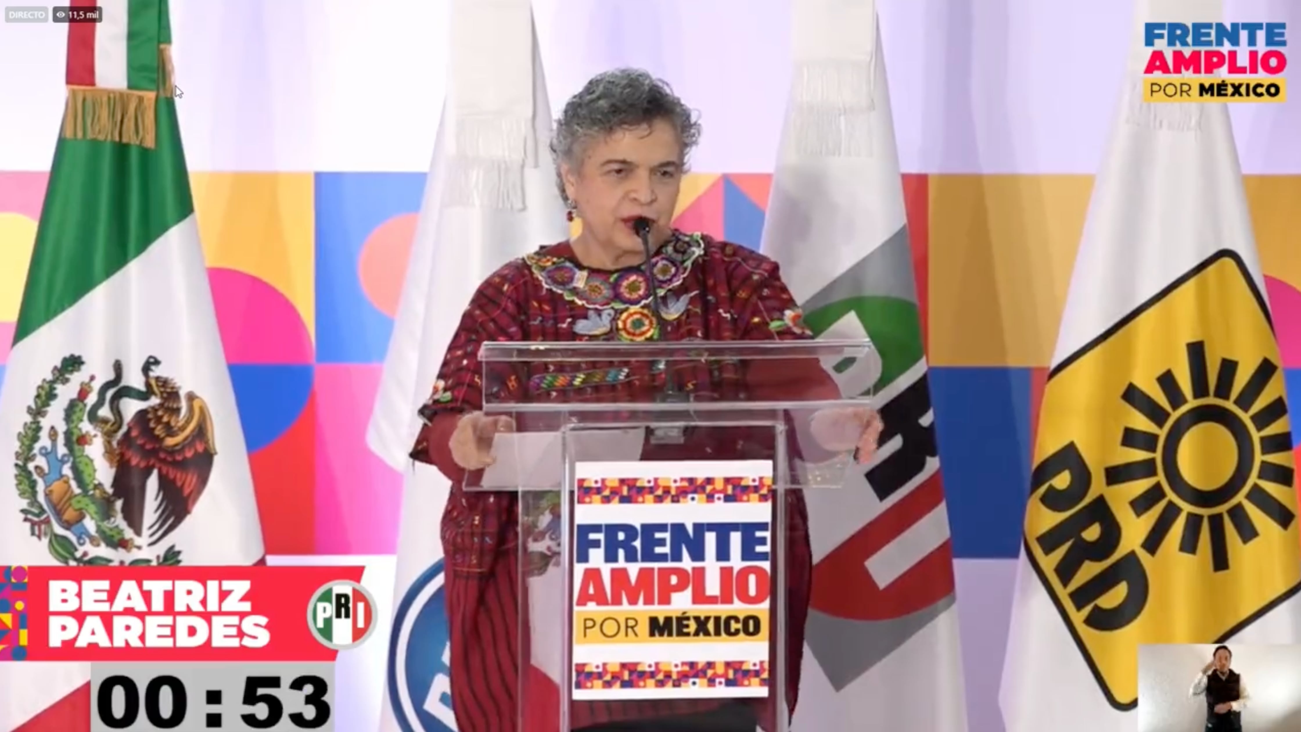 Beatriz Paredes, Segundo debate Frente Amplio por México