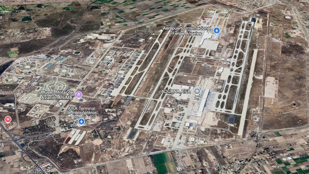 Así se ve el AIFA desde Google Earth y en 3D