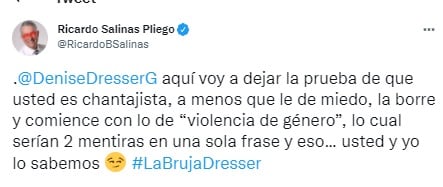 Ricardo Salinas Pligo afirma que Denise Dresser es una chantajista