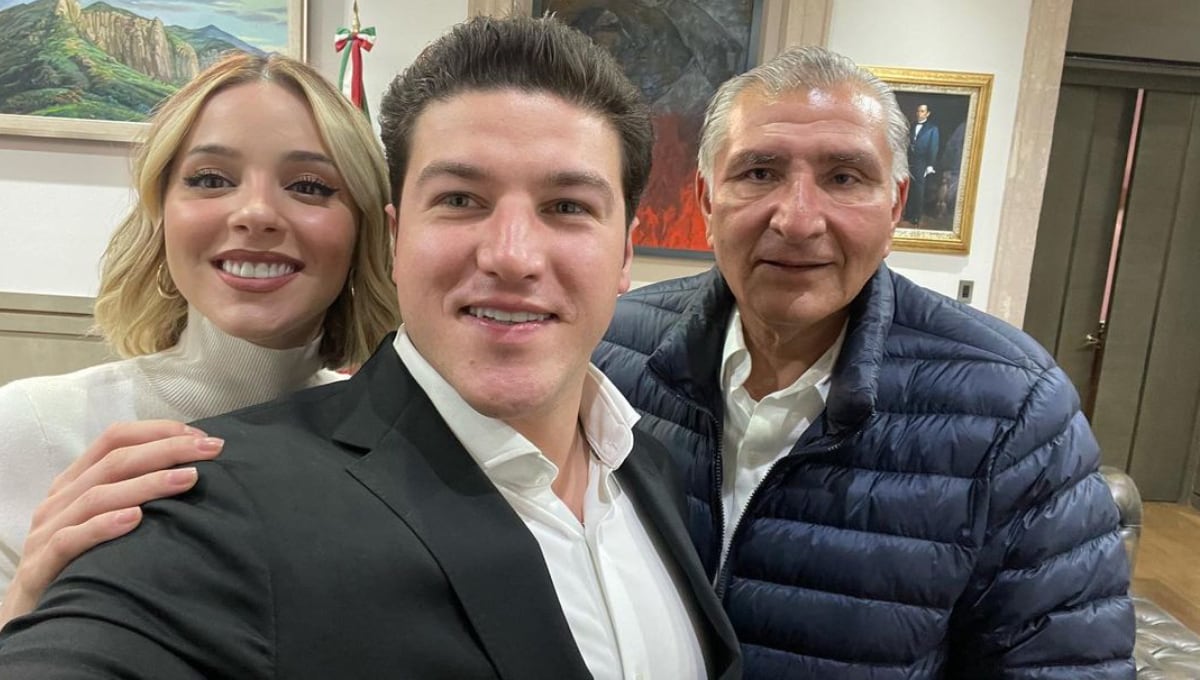 Samuel García, Mariana Rodríguez y Adán Augusto López