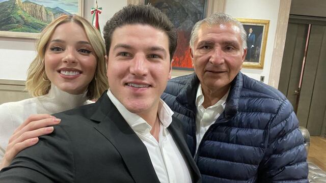 Samuel García, Mariana Rodríguez y Adán Augusto López