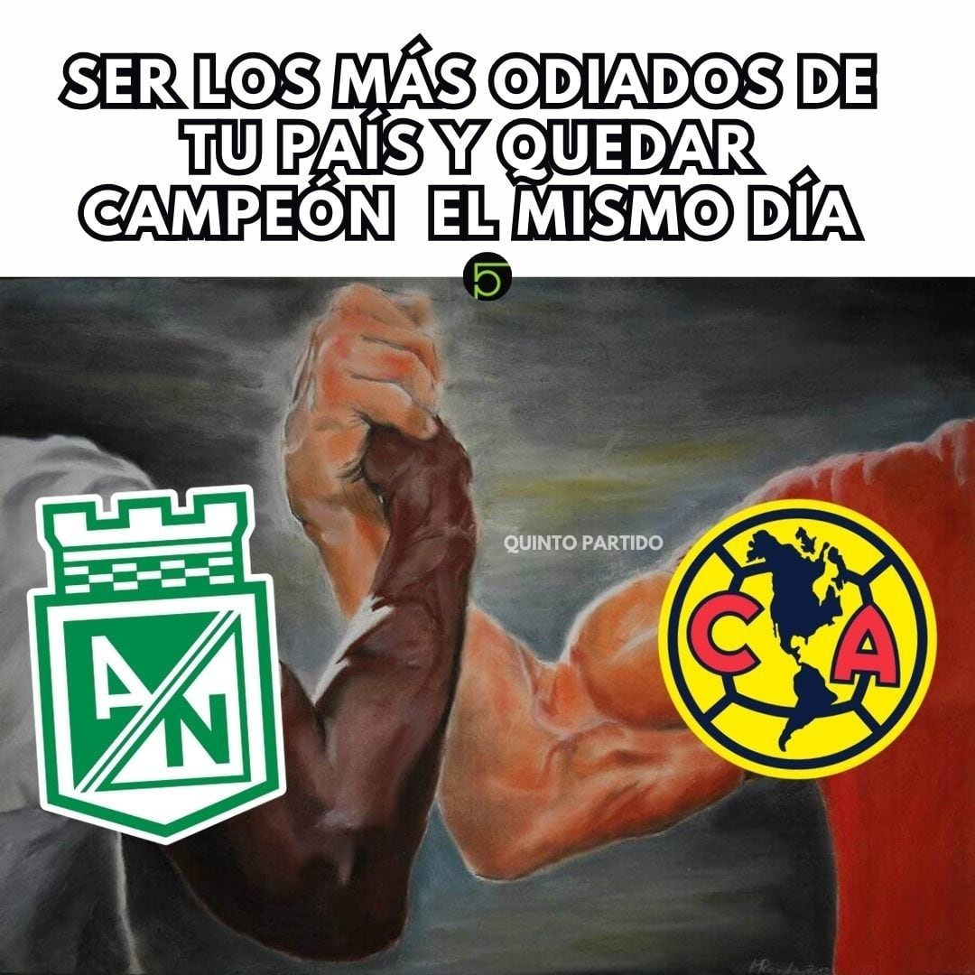 Meme de América y Atlético Nacional.