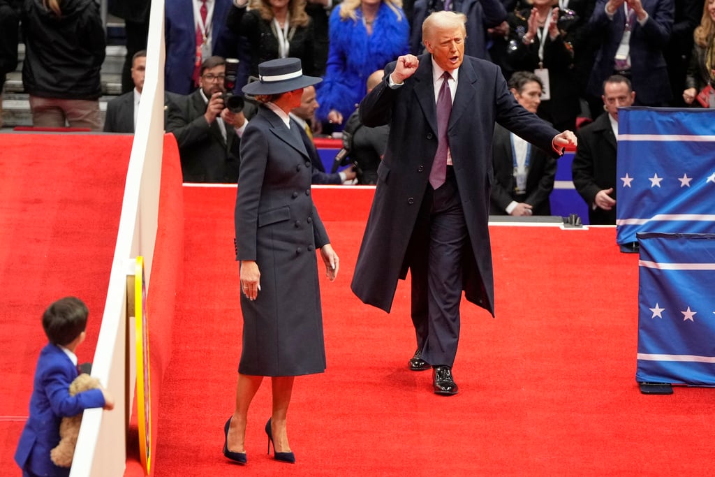 Melania Trump y Donald Trump en el evento de Capital One Arena