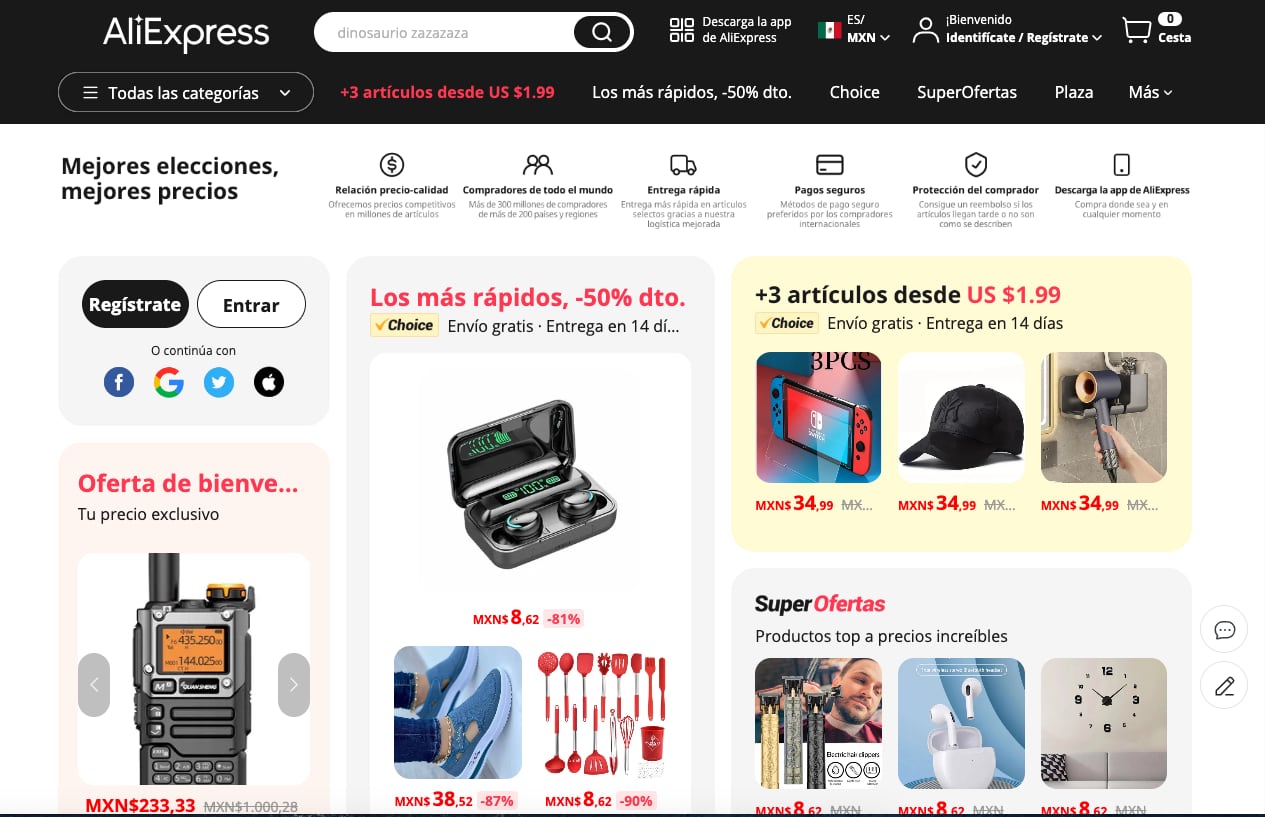 ¿Cómo comprar el AliExpress en México?