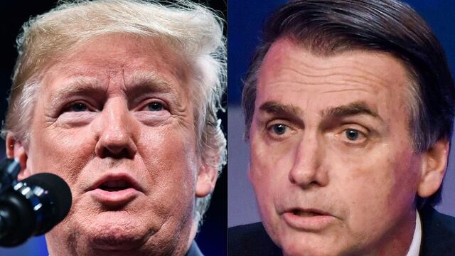 Donald Trump, presidente de EU y Jair Bolsonaro, presidente electo de Brasil