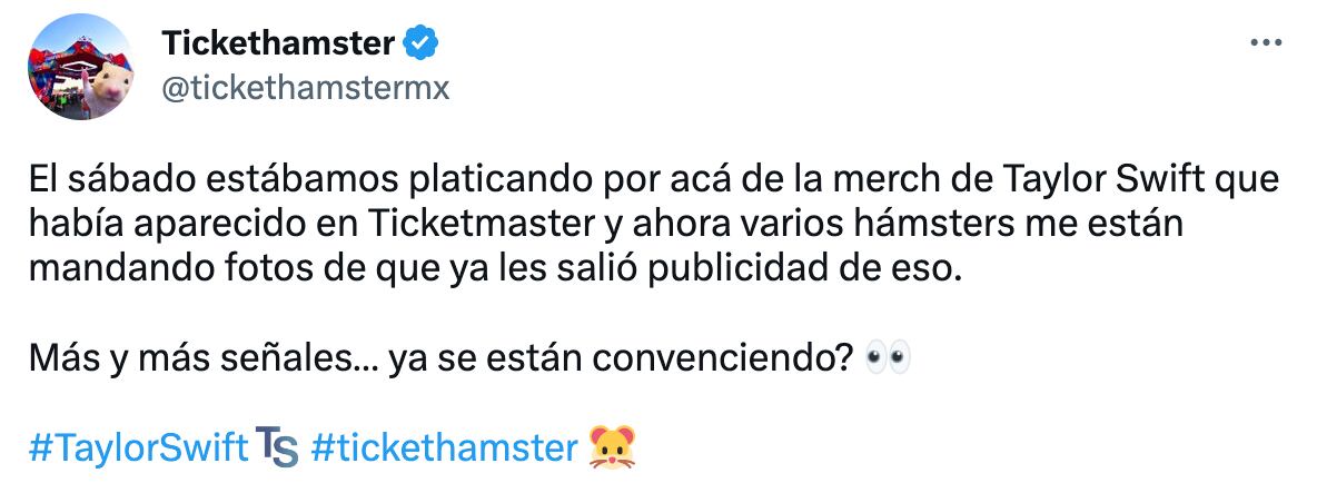 Ticketmaster México ilusiona a fans de Taylor Swift con venta de su mercancía
