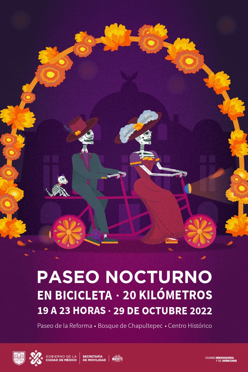 Paseo nocturno en bicicleta por el Día de Muertos 2022
