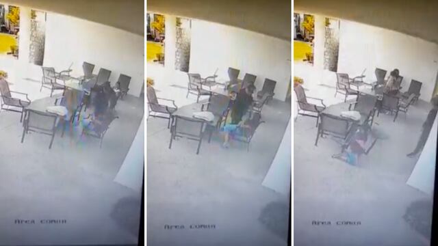 captura de video de un hombre que amenazó y golpeó una mujer en Querétaro