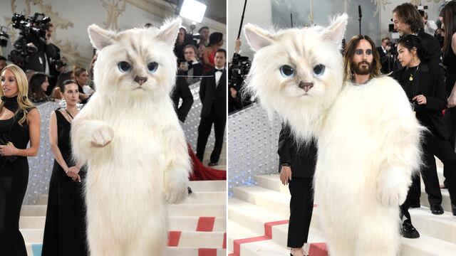 Jared Leto en la MET Gala 2023 disfrazado como gato