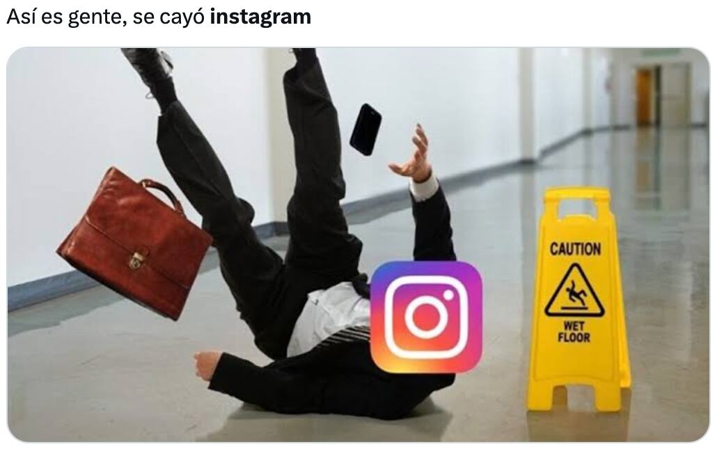 Memes de la caída de Instagram