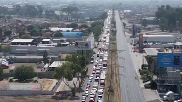 Carretera Lechería-Texcoco hoy 12 de abril