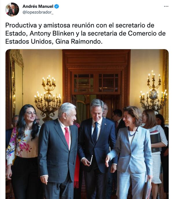 AMLO sobre reunión con Antony Blinken
