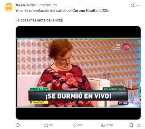 Memes por el cartel del Corona Capital 2025