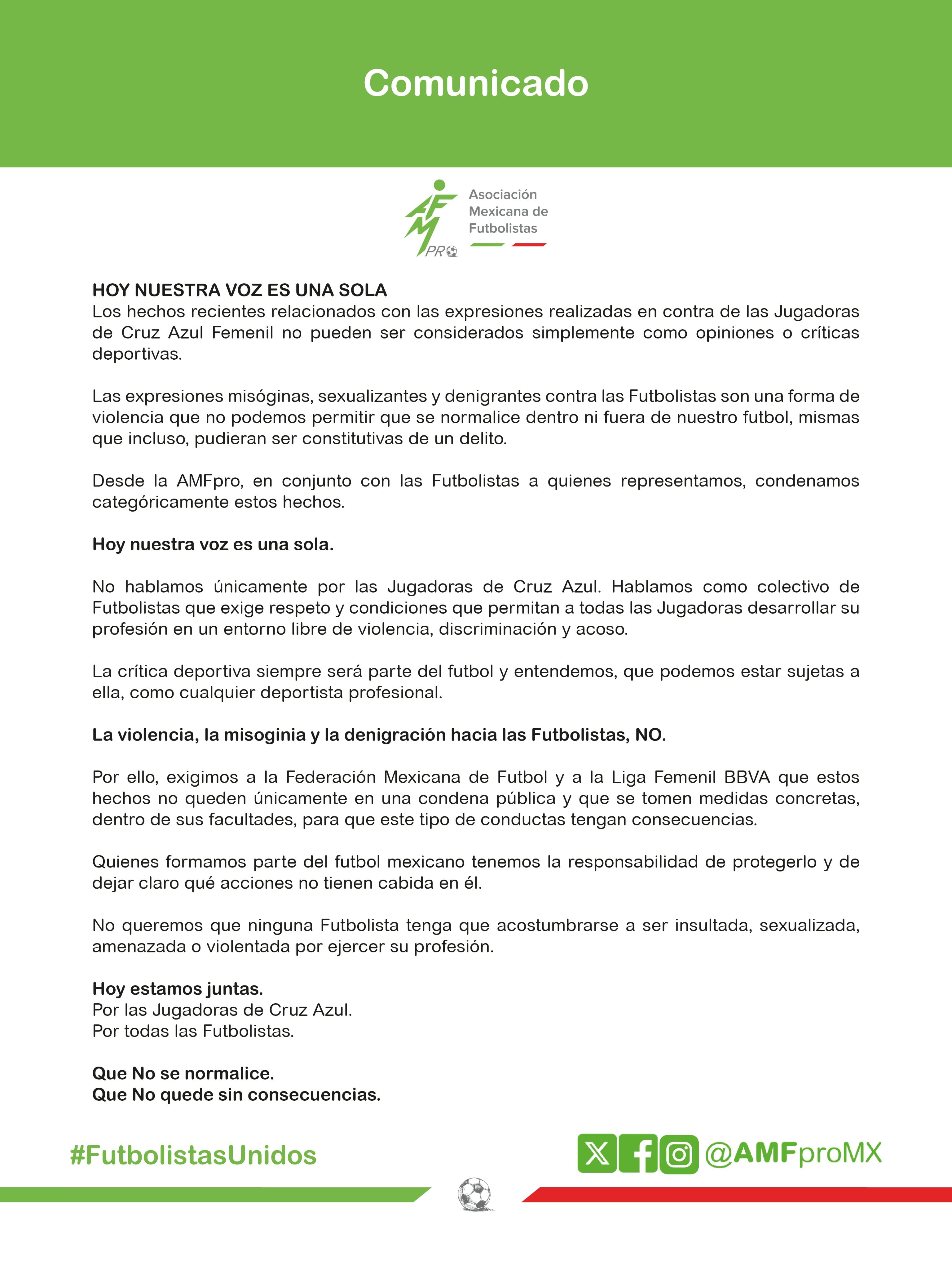 Asociación Mexicana de Futbolistas exige consecuencias por comentarios de Pláticas del Mal contra futbolistas