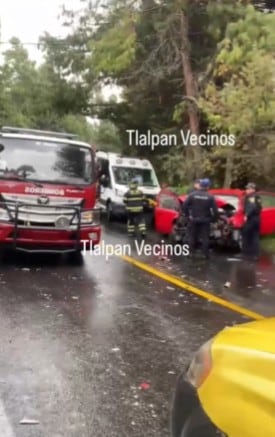 Accidente en la México-Cuernavaca complica la circulación
